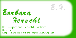 barbara herschl business card